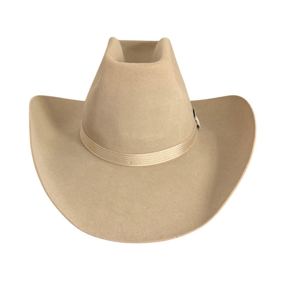 RESISTOL Tan Felt  XXX Beaver Self Conforming Western Cowboy Hat Vintage 6 7/8